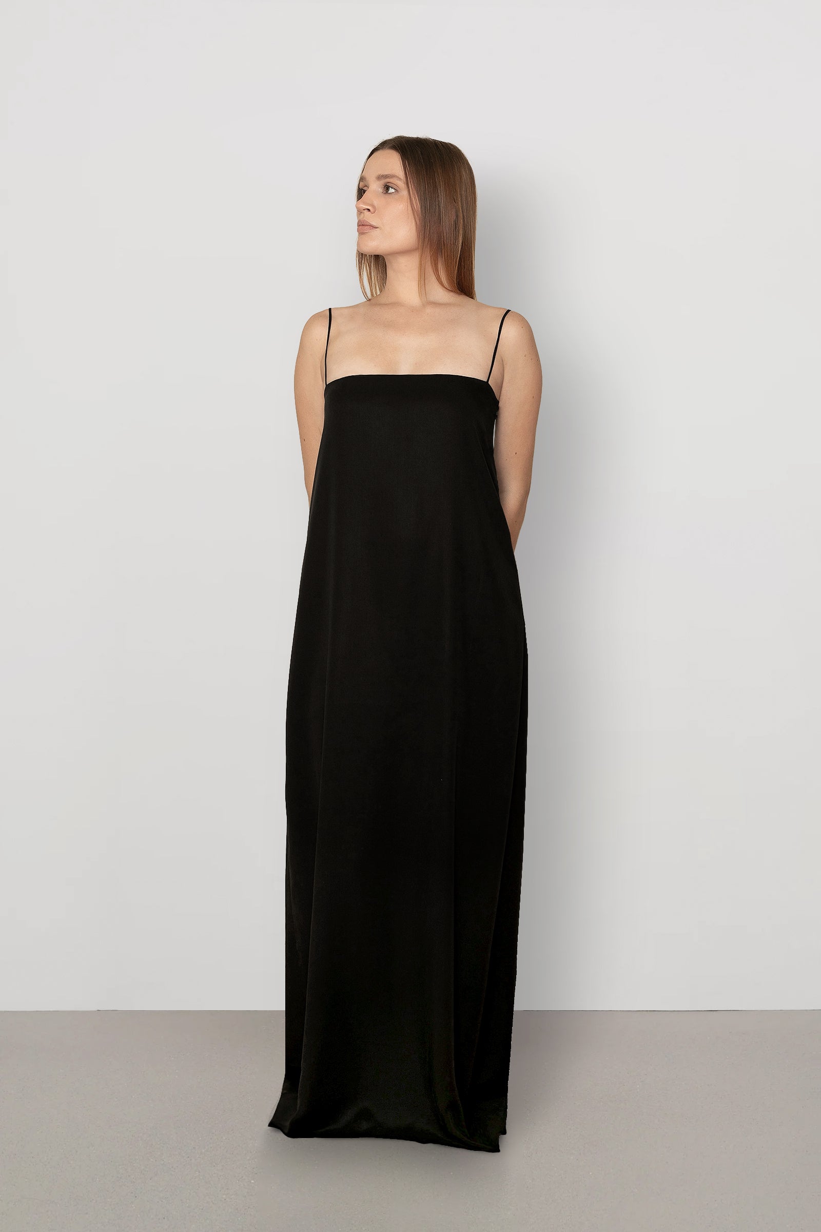 ECHO Dress in Enzymatic Tencel - Black ECHO Dress in Enzymatic Tencel - Black