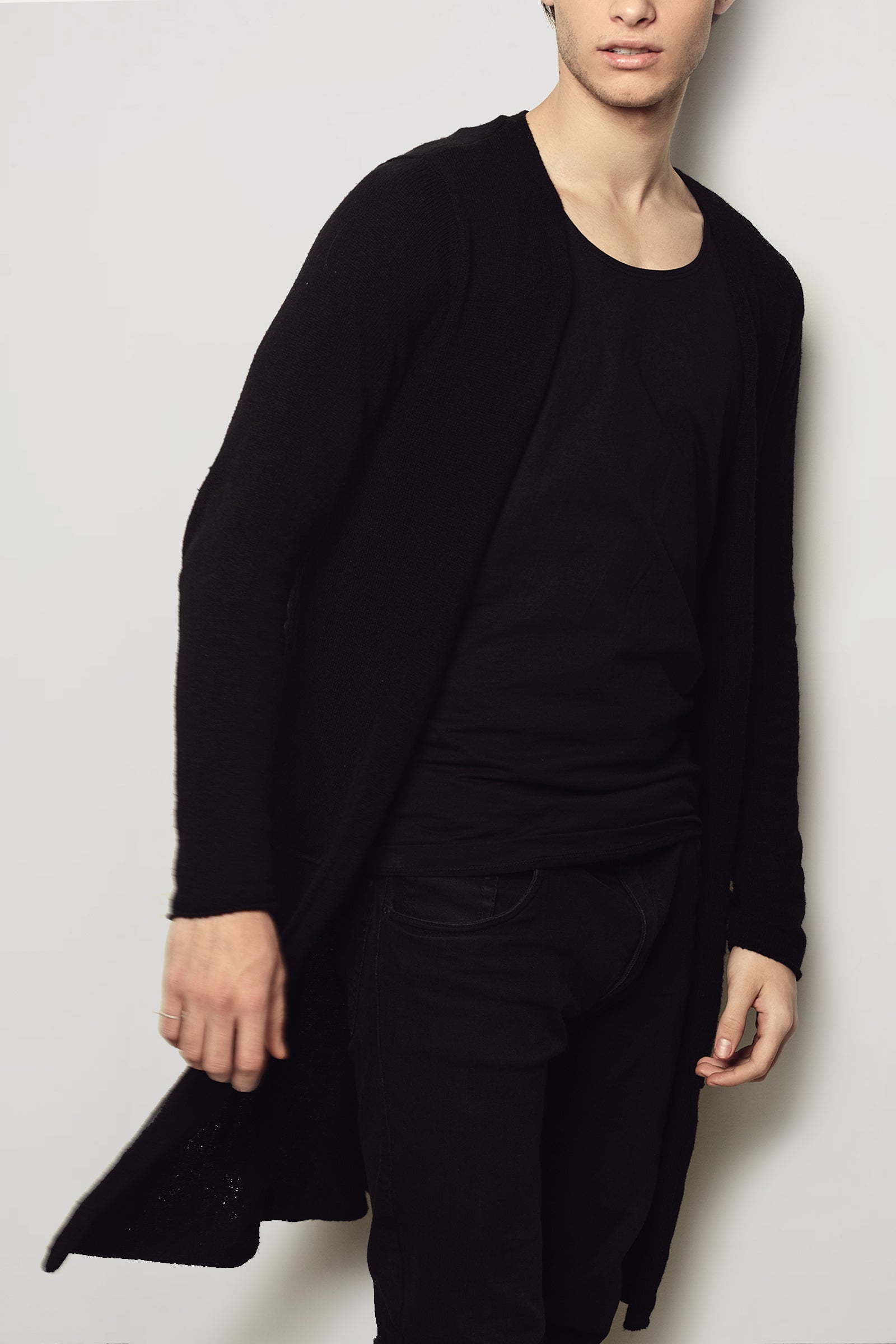 DANE Mens Long Sleeve Wool Cardigan