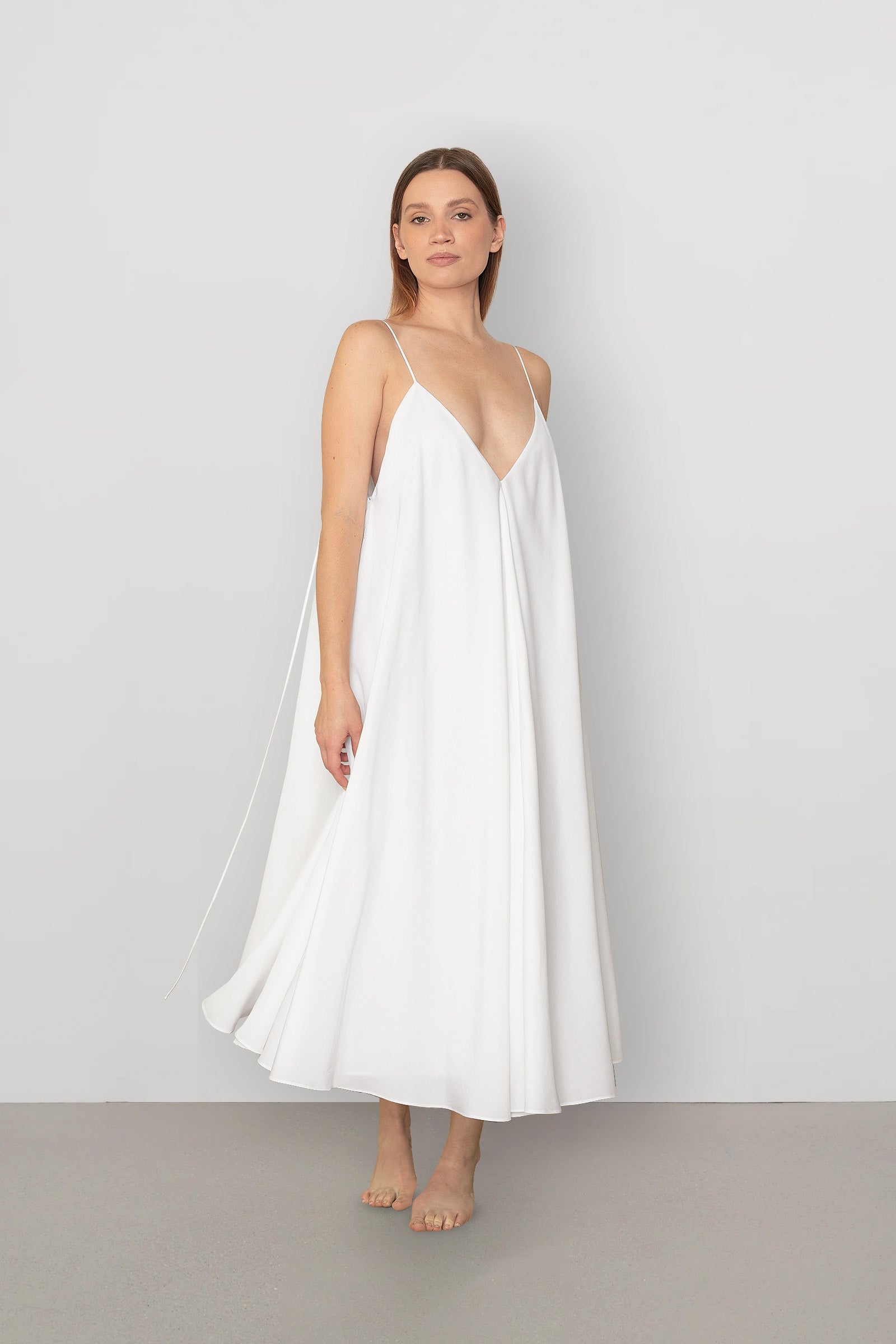 AURA Dress in Enzymatic Tencel™ - White