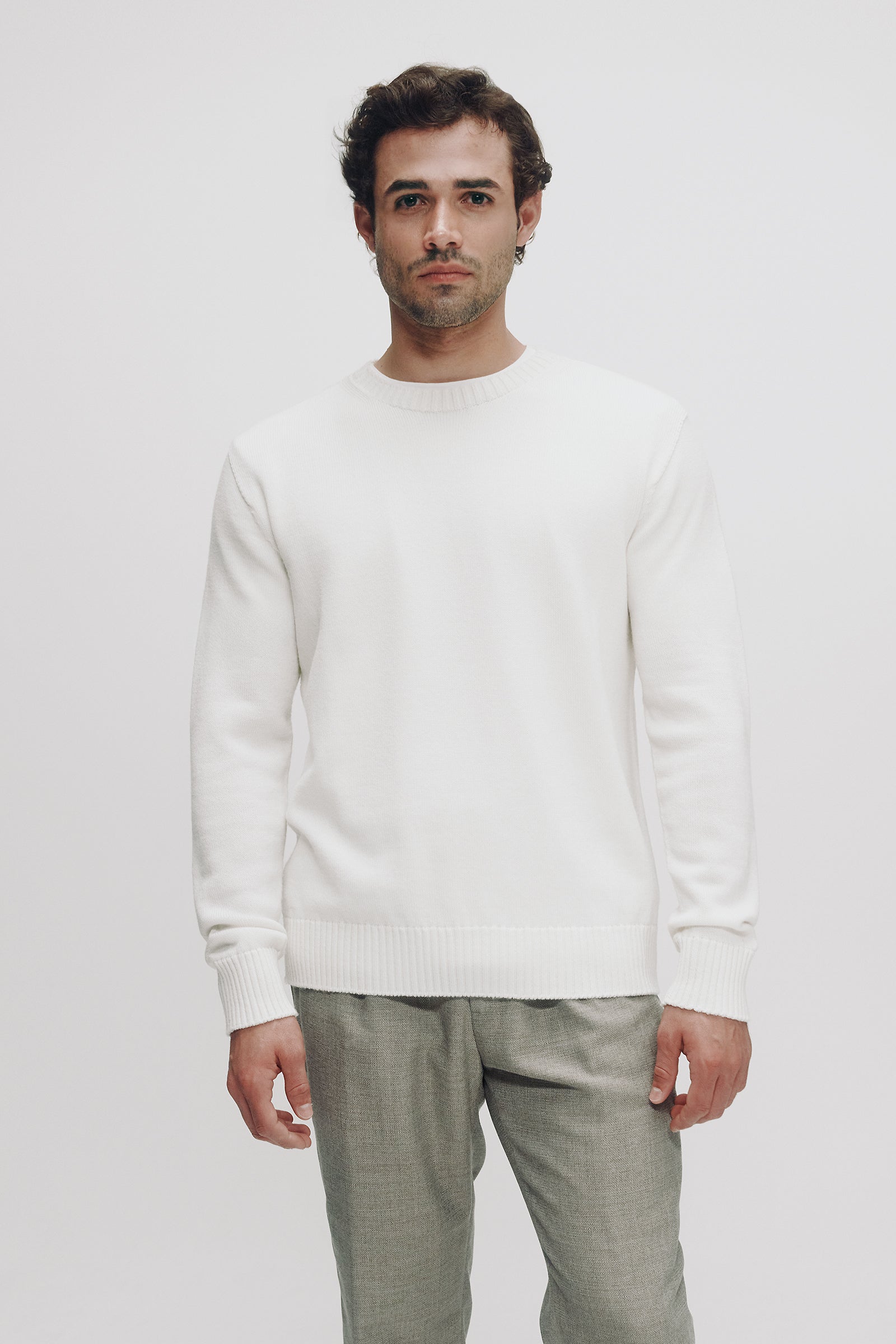 Noah Merino Wool Sweater in Straw