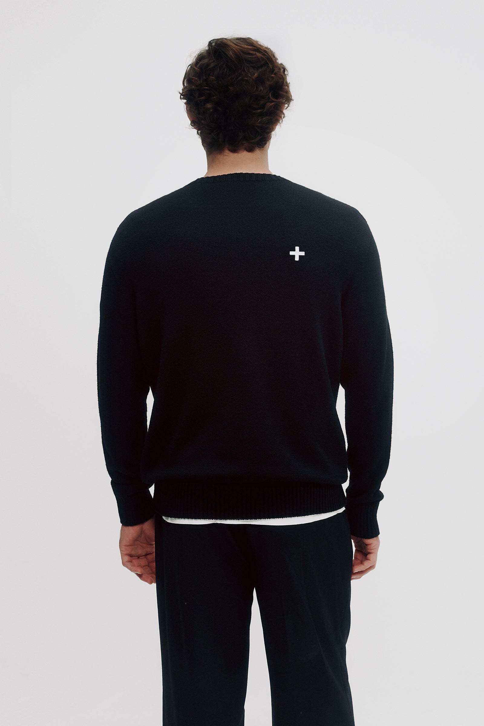 Noah Merino Wool Sweater in Black