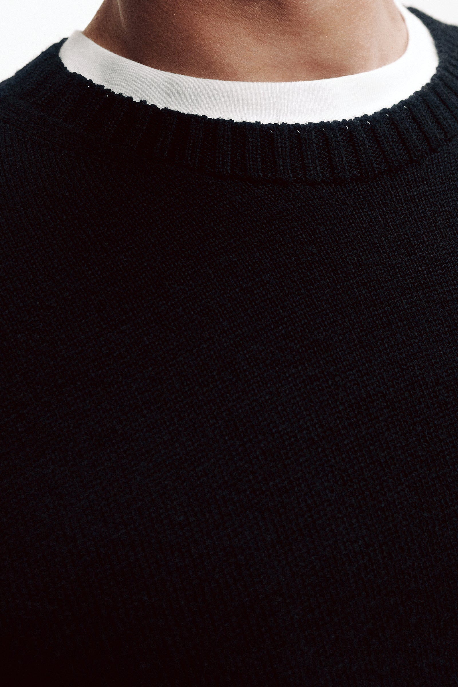 Noah Merino Wool Sweater in Black