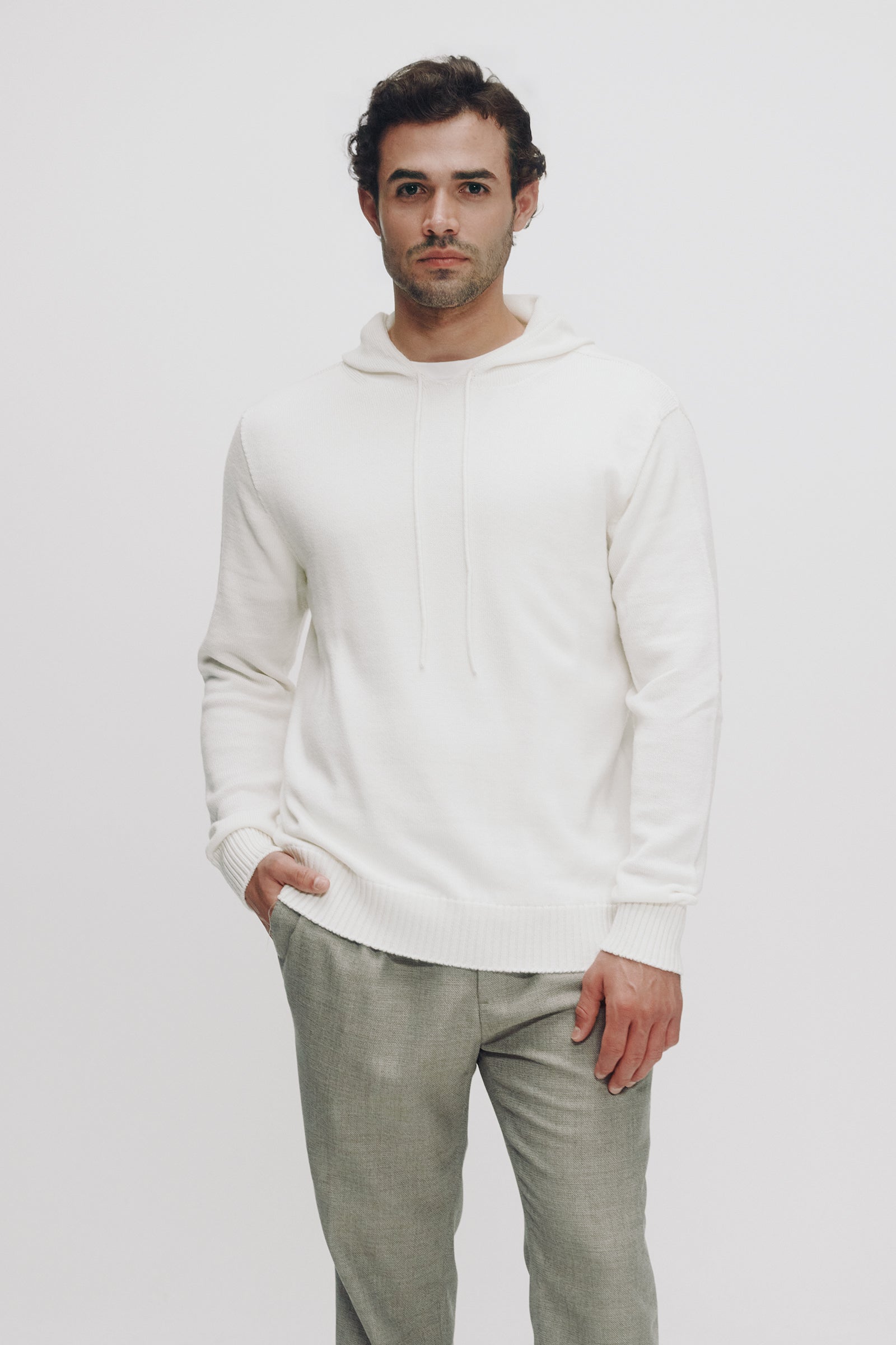 Niko Hoodie Sweater in Straw