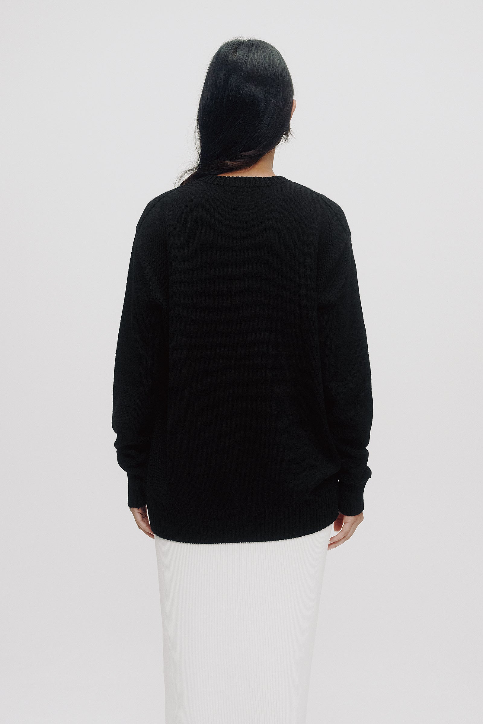 Mila Merino Wool Sweater in Black
