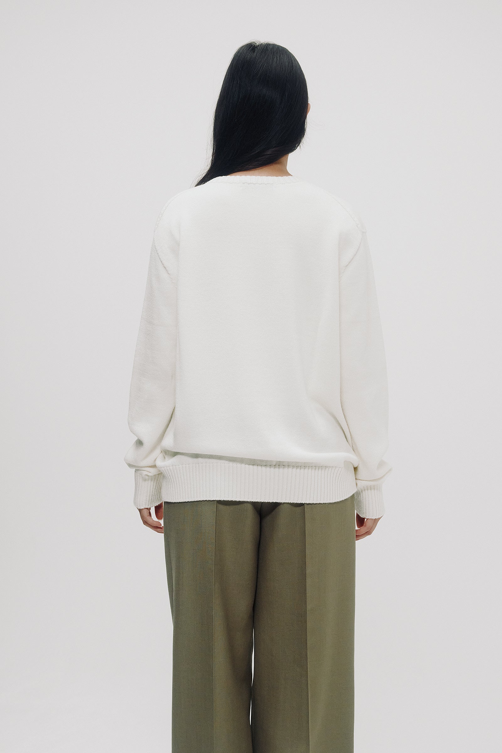 Mila Merino Wool Sweater in Off-White